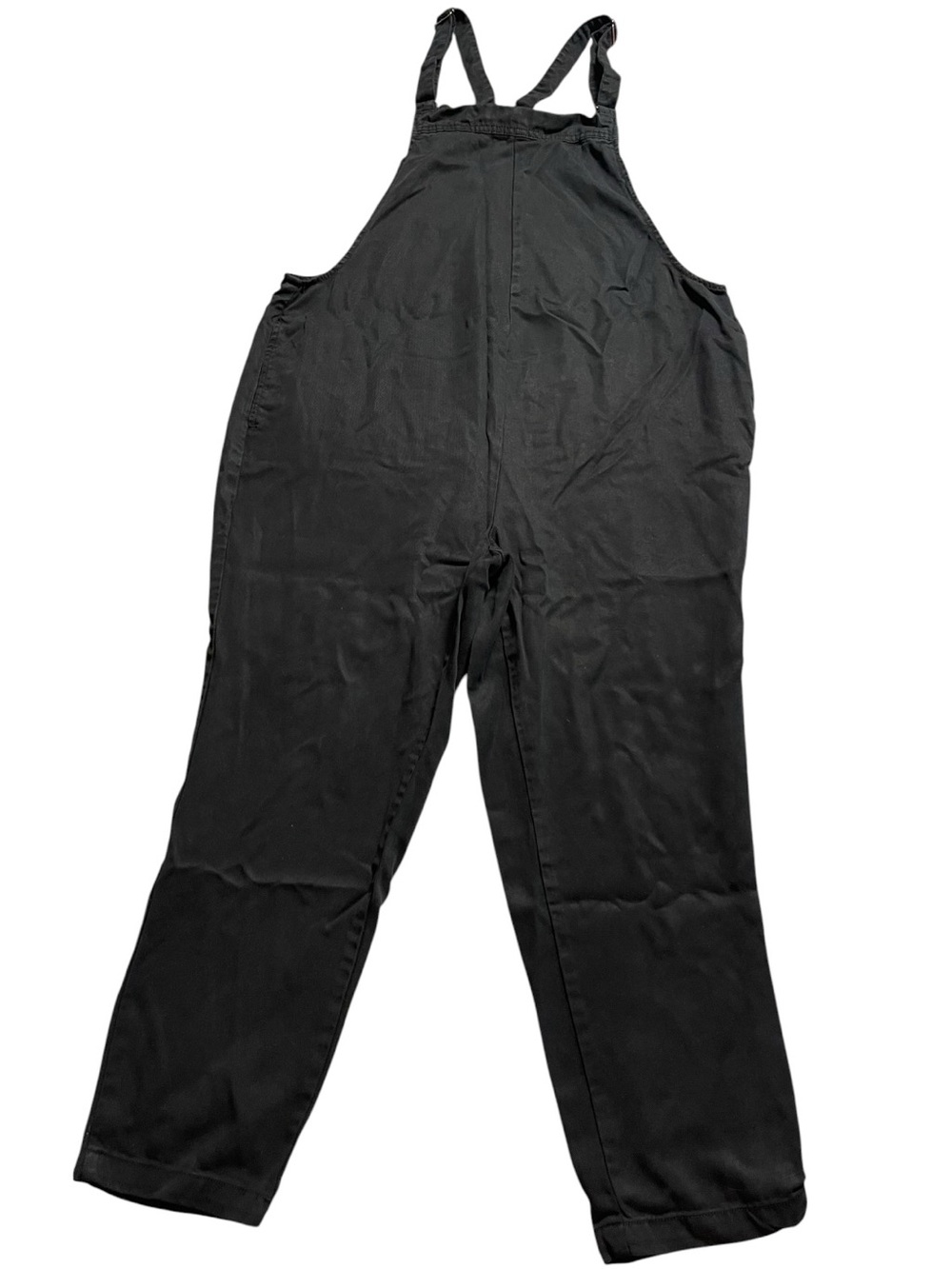 LED Luxe Essentials Maternity Black Straight Leg Lyocell Jumpsuit Medium